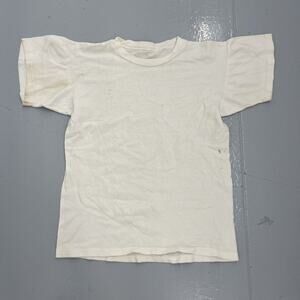 Vintage 40s White Jersey Cotton Blank T-Shirt
